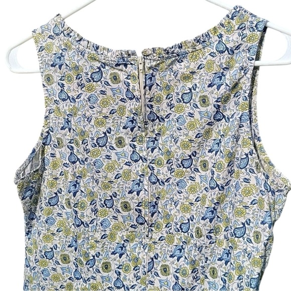 EUC Expressions50 Blue Floral Sleeveless Midi Dress Tones of Blue, Green, SZ 14 - Picture 3 of 16